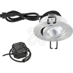 EVNLED recessed light IP65 chrome 3000K 8.4W PC650N91102Article-No: 686250