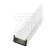 EGBaluminum mounting profile set W12.2xH7mm, L2000mm for stripes max.B8mm, slide/click cover opal