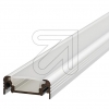 EGBaluminum mounting profile set W20xH8mm, L2000mm for stripes max. W10mm, click cover opal