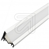 EGBaluminum corner profile set 60 °/30 °, W20xH16mm, L2000mm for stripes max. W10mm, clip cover opal
