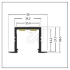 EGBAlu-Einbauprofil-Set B28/19,2xH18,6mm, L2000mm für Stripes max. B16mm, Slide/Click-Abdeckung opalArtikel-Nr: 688100