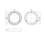 EVNLED surface-mounted ring light Ø600mm, 50W CCT-DALI, white RAD600125Article-No: 696050
