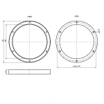 EVNLED surface-mounted ring light Ø800mm, 60W CCT, black DALI, RAD800925Article-No: 696065