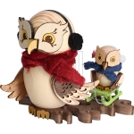 Drechslerei KuhnertRM owl sleigh ride with child 37236Article-No: 822095