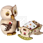 Drechslerei KuhnertMini owl with cradle 37356Article-No: 822180