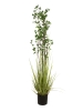 EUROPALMSImmergrünstrauch mit Gras, Kunstpflanze, 182 cm