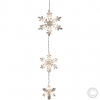KonstsmideLED snowflake light chain inside/outside Distance between the snowflakes 11cm, strand length 70cm 15 LEDs warm white 6132-103