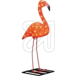 KonstsmideLED Acryl Flamingo 48 bernsteinf. LED außen 6272-803