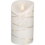 KonstsmideLED candle white with silver-colored wire wrapped 13.5cm 1834-190Article-No: 831230