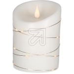 KonstsmideLED candle white with silver-colored wire wrapped 14cm 1844-190Article-No: 831235