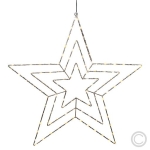 KonstsmideLED metal star 112 LEDs amber 66x64cm 1801-993