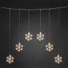 KonstsmideLED snowflake curtain for inside and outside 48 LEDs warm white 4044-103