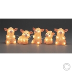 KonstsmideLED-Acryl-Schweine innen und außen 5x8 LEDs warmweiß 10,5x12,5cm 6232-343