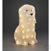 KonstsmideLED-Acryl-Hund innen und außen 40 LEDs weiß 26x31cm 6299-103