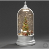 KonstsmideLED-Schneelaterne Weihnachtsmarkt wassergefüllt 1 LED Ø 12,5x27cm weiß/silber 4261-200