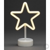 KonstsmideLED silhouette star 78 LEDs warm white 18.8x28.5cm battery operated 3068-100