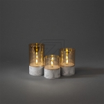 KonstsmideLED Kerzen 3er-Set smokey brown 1819-600Artikel-Nr: 832315