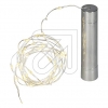 EGBLED light chain 40 fl. warm white, with timer silver wire, battery operated 1xAA