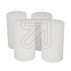 EGBPillar candle 120x70mm white set of 4 Ø 7x12cm burning time about 53 hours white-Price for 4 pcs.Article-No: 834480