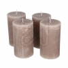 EGBPillar candle 120x70mm taupe set of 4 Ø 7x12cm burning time approx 53 hours taupe**EUR 3.39 each SET