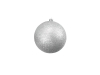EUROPALMSDeco Ball 10cm, silver, glitter 4x