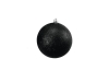 EUROPALMSDeco Ball 10cm, black, glitter 4x