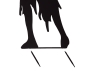EUROPALMSSilhouette Metall Zombie Frau, 135cm