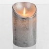 LUXALED candle 12,5cm silver 44487