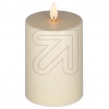 LUXALED Kerze elfenbein mit satinierter Oberfläche 11cm 1 LED Ø 8x11cm creme 48898