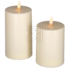 LUXALED candle ivory with satined surface 11cm 1 LED Ø 8x11cm cream 48898