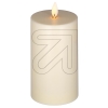 LUXALED Kerze elfenbein mit satinierter Oberfläche 14cm 1 LED Ø 8x14cm crem 48904