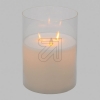 LUXALED Kerze 3 flg. weiß 20cm 3 LEDs Ø 15x20cm bernstein 65475Artikel-Nr: 837455