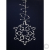 LUXALED-Eisregen-Lichtervorhang mit Schneeflocken innen/außen beleucht. L. 2,8m Ges.l. 6,8m 728 LEDs weiß 68773