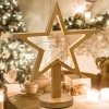 LUXALED wood star to place 65 LEDs warm white Ø 12x30x37cm 68858Article-No: 837550