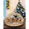 SAICOLED wooden chandelier Christmas market battery operated 40x22cm natural CLB00-6030Article-No: 839450