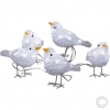 KonstsmideLED acrylic birds 40 LEDs white 16x11.5cm inside and outside 6144-203