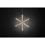 KonstsmideLED acrylic snowflake 24 ww LED 4540-103 with timer, battery operated, outsideArticle-No: 840885