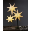 Best SeasonPaper candlestick Star Frozen 1 flame 52x80cm white 232-92