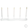 Best SeasonWood window candlestick Flow with 5 LED candle lamps 55V/3W E10 59x29cm white 644-25