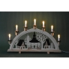 HeinzWooden candle arch Seiffener Kirche with top candles 34V/3W E10 7-winged 58x36cm natural 10739Article-No: 844380