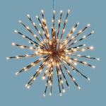 LUXALED-Stern Twig Ball für innen und außen 160 LEDs bernstein Ø 45cm