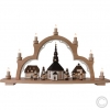 EGBWooden candle arch Seiffener Kirche with top candles 23V/3W E10 7-winged 46109