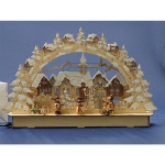 SAICOLED wooden candle arch City with winter children battery-operated 3 Mignon 10 flames 45x28cm natural CLB00-3515Article-No: 861535