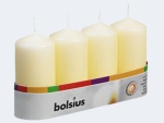 Bolsius4 pillar candles 100x48 ivory-Price for 4 pcs.Article-No: 8717847137012