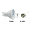 GreenLEDPack GreenLED bulbs GU10-110° + fittings (50x 530 550 + 50x 609 360)Article-No: 990585