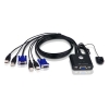 Aten2-Port-USB-VGA-Kabel-KVM-Switch mit Remote-Port-Wähler