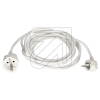 EGBMains cable extension 3x1.5 white 5m 1010500 Schuko coupling and plug H05VVF