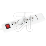 eltric4-way power strip with 2 x USB connection white