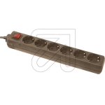 EGB6-way socket strip with switch brown 41616 (11516)Article-No: 047635L