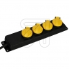 eltric4-way socket black / yellow IP44 12468